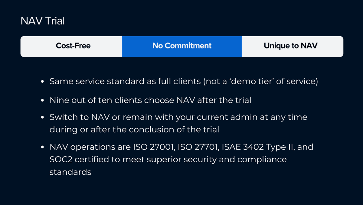NAV Demo and No-Cost Trial Program